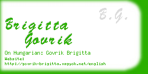 brigitta govrik business card